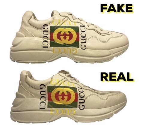 gucci rhyton fake vs real|gucci rhyton stitches.